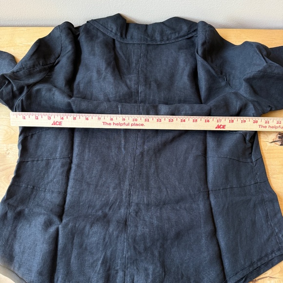 J JILL LINEN BLAZER JACKET TOPPER CAPSULE WARDROBE BREATHABLE NATURAL FIBER LG - Picture 7 of 13